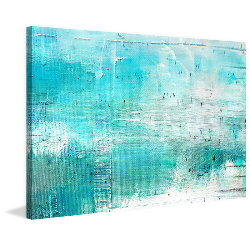 « aqua surf », toile tendue imprimée, H 12 po x l 18 po x P 1,5 po
