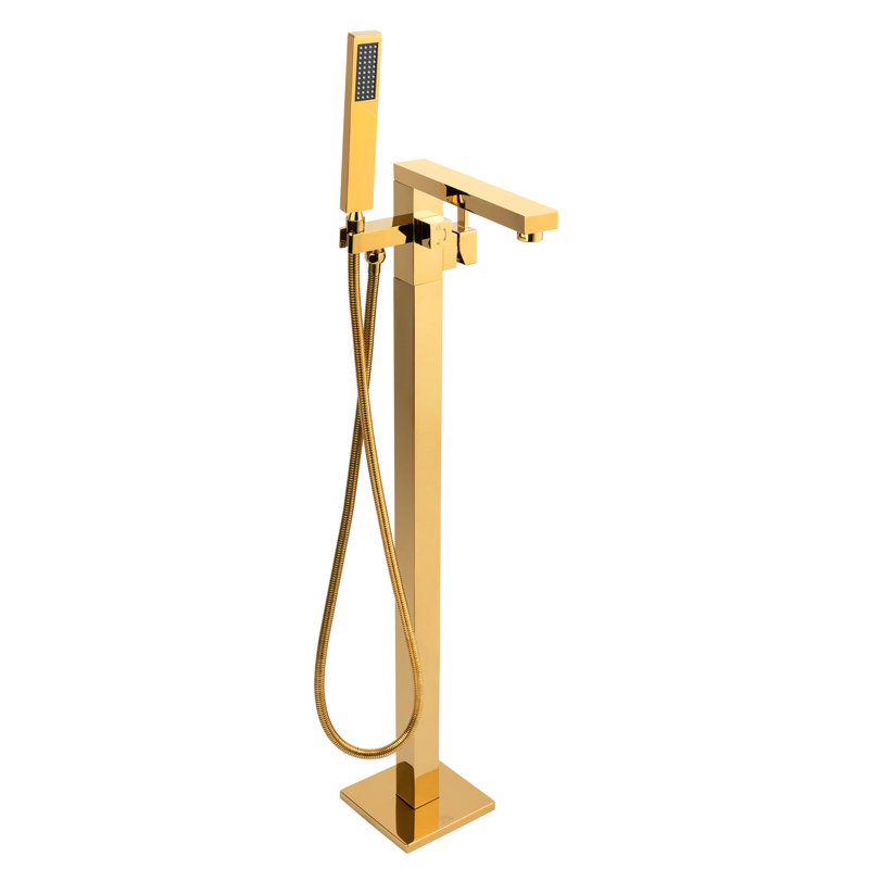Single Handle Floor Mounted with Handshower, Titanium Gold