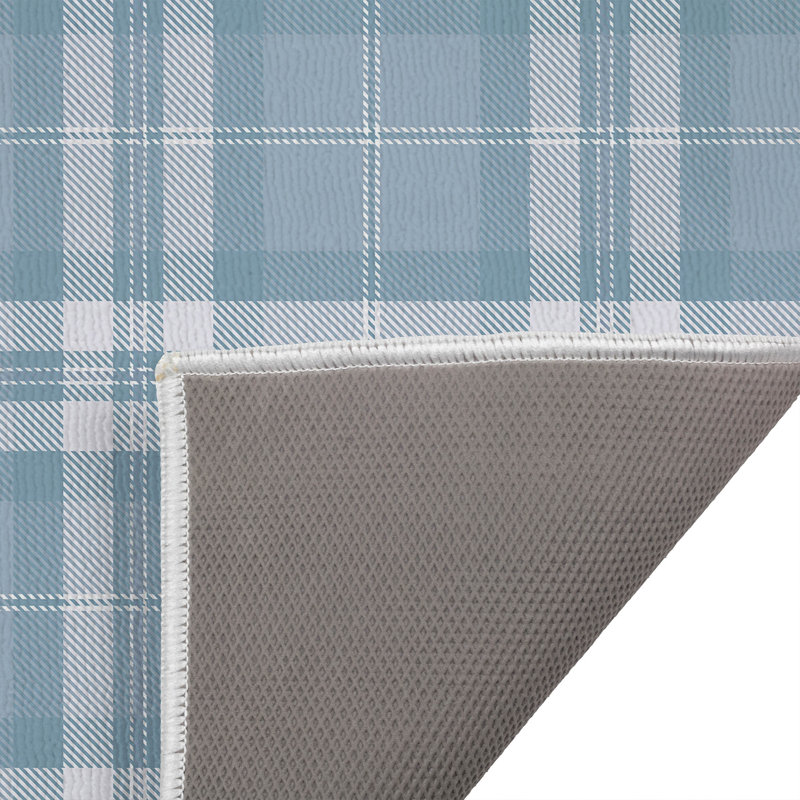 Vinny Tartan Outdoor Doormat, Blue, 24'' W x 17'' L