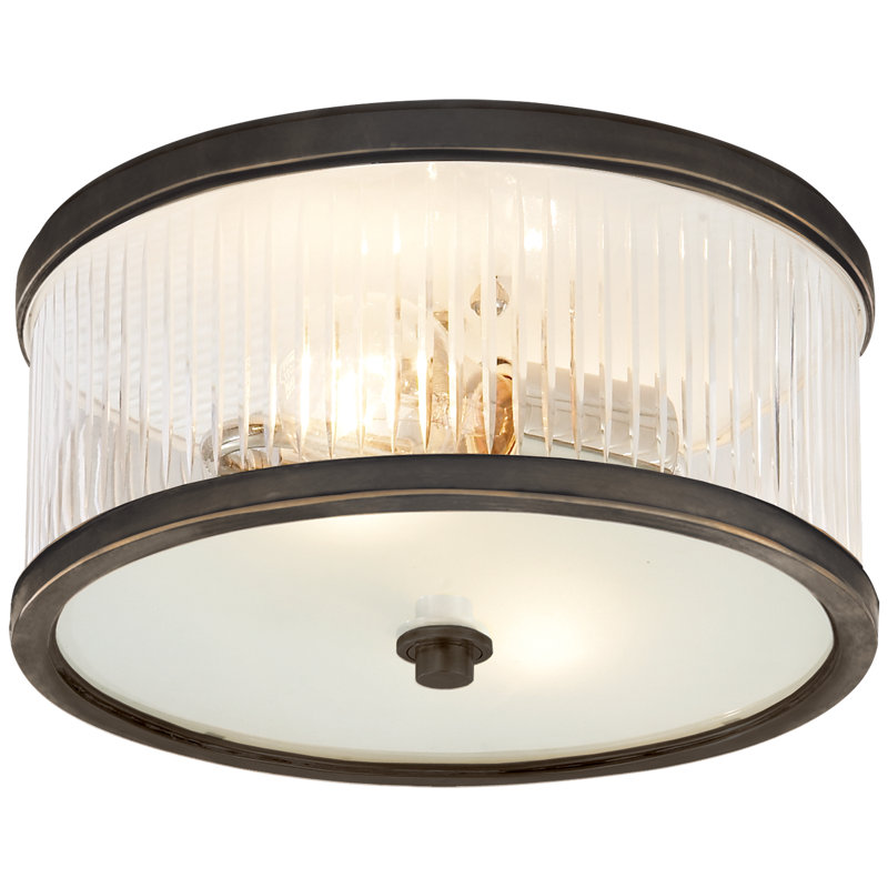 Alexa Hampton Randolph Small Flush Mount, Bronze, 4.5" H x 11.25" W x 11.25"
