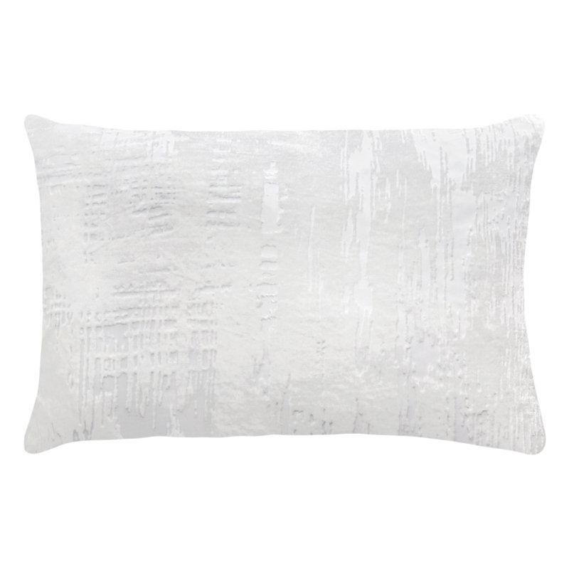 Lumbar Pillow Cover & Insert, White, Rectangle 14"H x 20"W