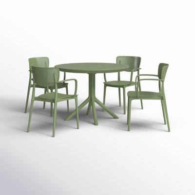 Farrah Loft Armchair 5 Person Dining Set