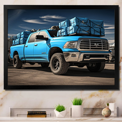 " Teal Pickup Truck Cargo Carrier "
