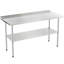 Table de préparation en acier inoxydable avec tablette réglable et pieds galvanisés, table de travail commerciale robuste pour la cuisine, la maison, le restaurant et l'hôtel-185070359