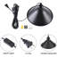Luminaire suspendu noir à brancher, lampe industrielle (ensemble de 2)