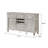 4-drawer Sideboard Buffet Cabinet Silver Oak