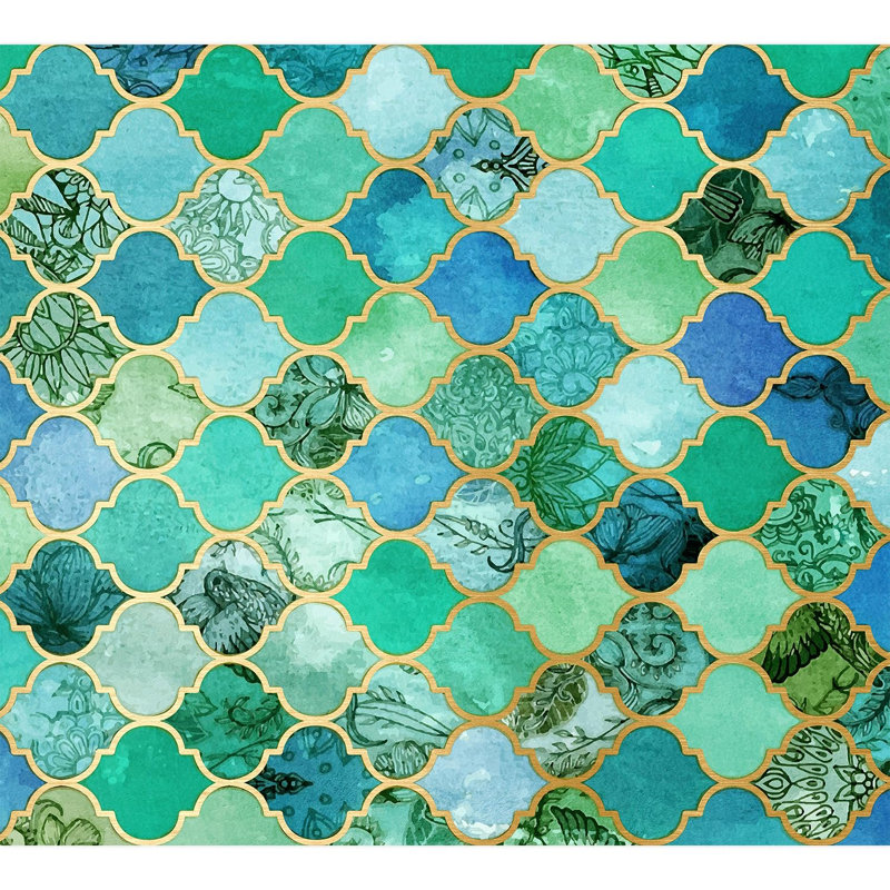 Peel & Stick Geometric Border, 108" L x 120" W