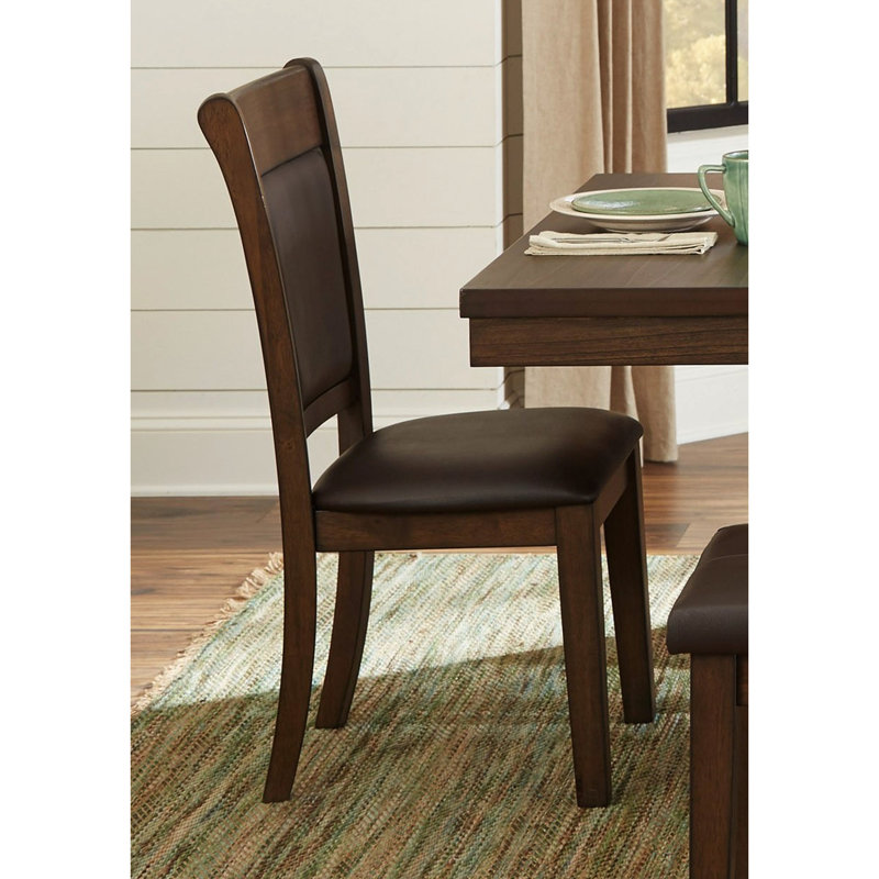 2 chaises en bois pour salle à manger, style rustique, siège rembourré, hauteur brun de 38,5 po avec siège et dossier élégants