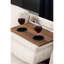 Canapé modulaire beige en L de 3 pièces avec rangement et coussins décoratifs, idéal pour se détendre à la maison, accoudoirs arrondis, touffetage subtil, garniture cloutée, structure en bois massif, ressorts attachés à la main en mousse à huit voies