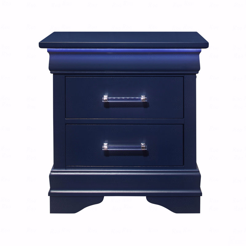 Table de chevet avec DEL, Bleu