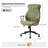 Oswina Gustavo Mid-Century Modern Curved Bentwood High Back Swivel Office Chair with Tilting-1838789671