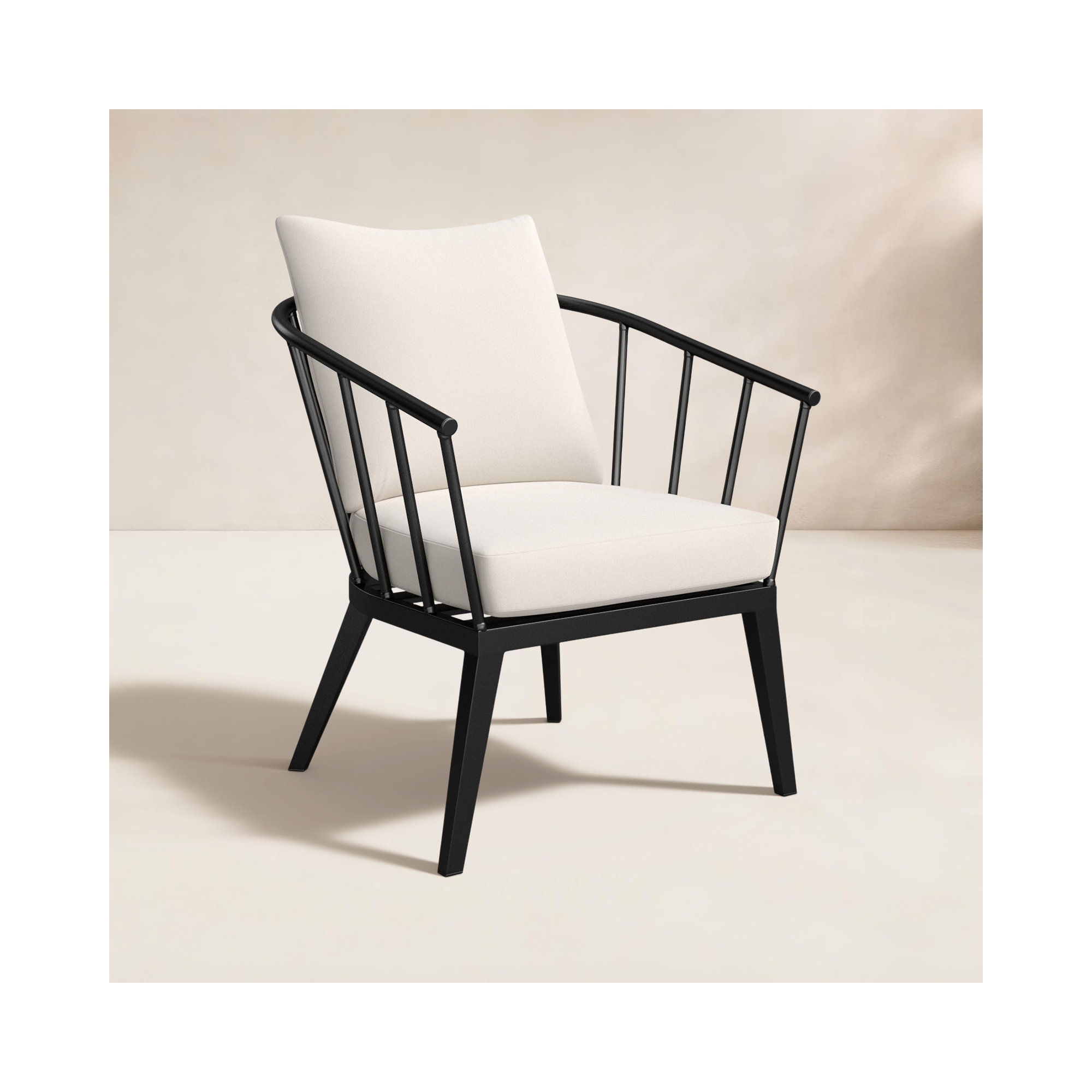Serena Metal Outdoor Dining Armchair with Sunbrella Cushions