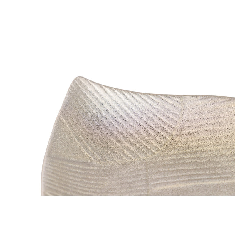 Geometric Champagne Ceramic Bowl 36x24x4 Cm
