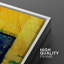 Blocs de couleur pastel jaune néon / bleu marine - reproduction sur toile 2 pièces-87607488-87607492