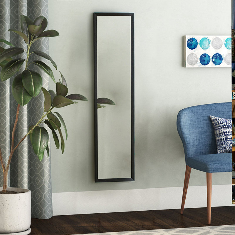 Kenetha Wood Flat Wall Mirror