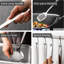 Ensemble d'ustensiles de cuisine en acier inoxydable 18/8 de qualité supérieure - Outils de cuisine 8 pièces avec cuillère rainurée, louche, spatule, presse-purée et plus encore - lavable au lave-vaisselle, conception ergonomique pour une cuisson po