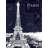 Paris Blue Print and Eiffel Tower - Framed Bedroom Decor