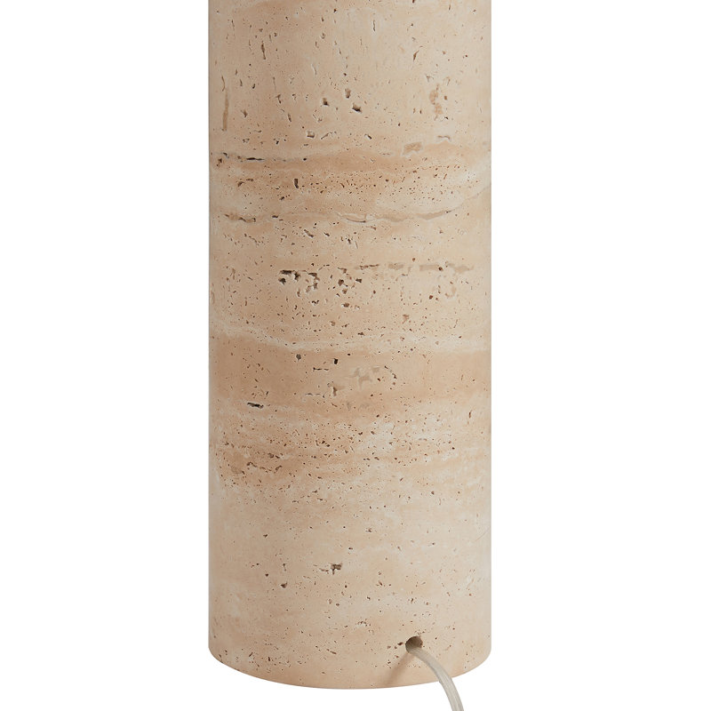 Corbett 29" Tall Natural Travertine Stone Table Lamp with Fabric Shade