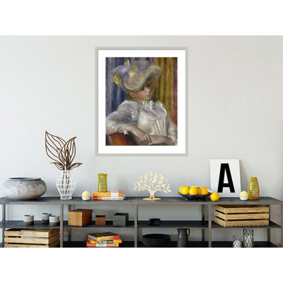 «Woman with a Hat» par Pierre-Auguste Renoir, impression giclée encadrée