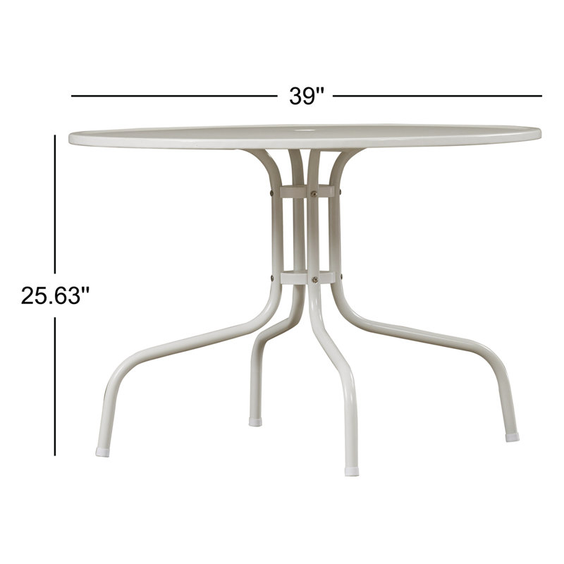 Table de salle à manger en acier Burley