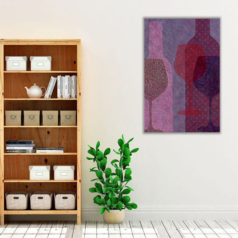Art of Wine - Bordeaux - reproduction d'art sur toile, H 60 po x l 40 po