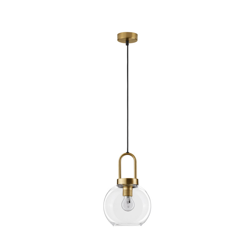 1 - Light Brass Gold Single Pendant