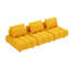 90 pouces de long jaune, sièges spacieux pour divers environnements, coussin à ressorts 3, assemblage facile, style Mid-Century moderne et sièges confortables à assembler,-1931216683