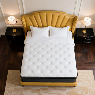 Full 10" Medium Tight Top Mattress, Cooling Gel Memory Foam & Pocket Springs, Hypoallergenic, Certipur-US Certified, Hybrid Mattress In A Box
