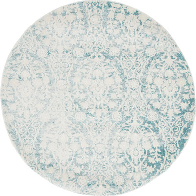 Tapis bleu clair / ivoire Teadora