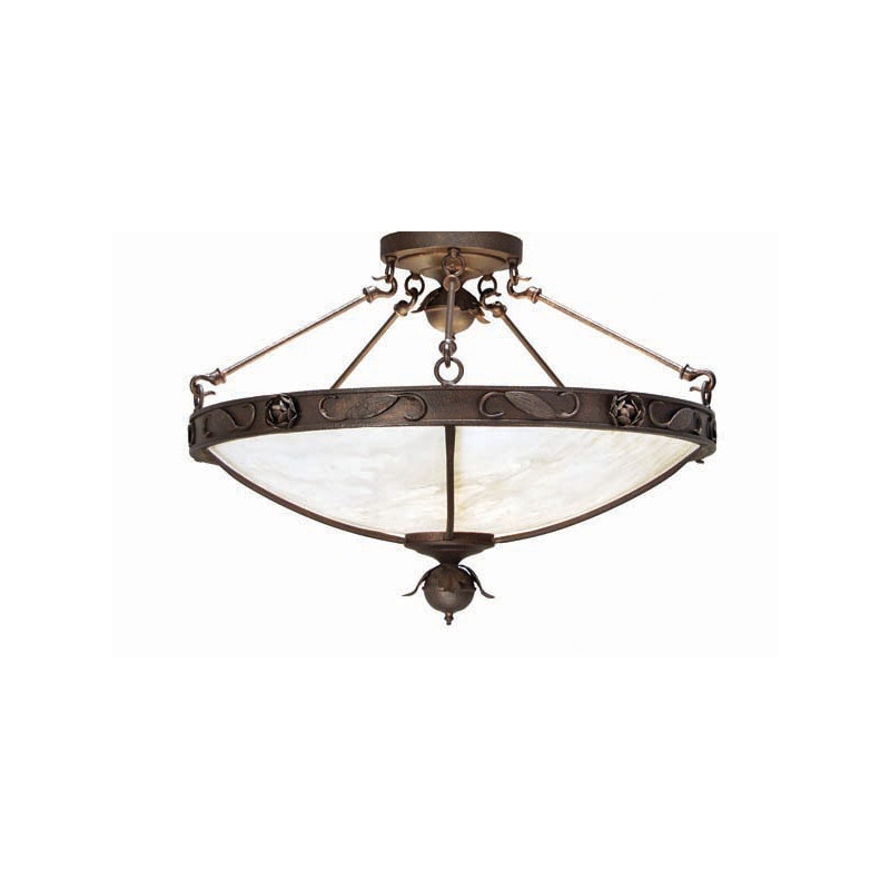 Plafonnier encastré 5 lumières Arabesque, Châtaignier