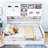 Wooden Daybed With Trundle, Cabinet and Shelf-576730200-576730203