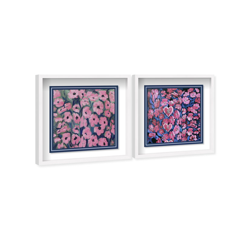 Forever Blooming Set Set by Oliver Gal, 27"H x 27"W, White Shadowbox