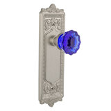 Egg & Dart Plate with Crystal Cobalt Door Knob