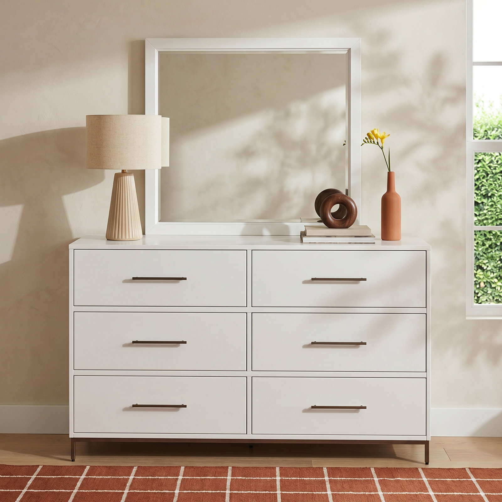 Marino 6 - Drawer Dresser with Mirror