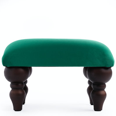 Crags 38cm Wide Velvet Tufted Square Footstool Ottoman