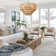 4-Light Dimmable Hand-Woven Rattan Tiered Chandelier