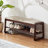  Solid Wood Shoe Bench with Cushion, 2-Tier Entryway Storage Bench-1462566187-1470296802