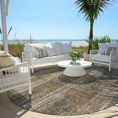 Malek Indoor/Outdoor Area Rug with Non-Slip Backing
