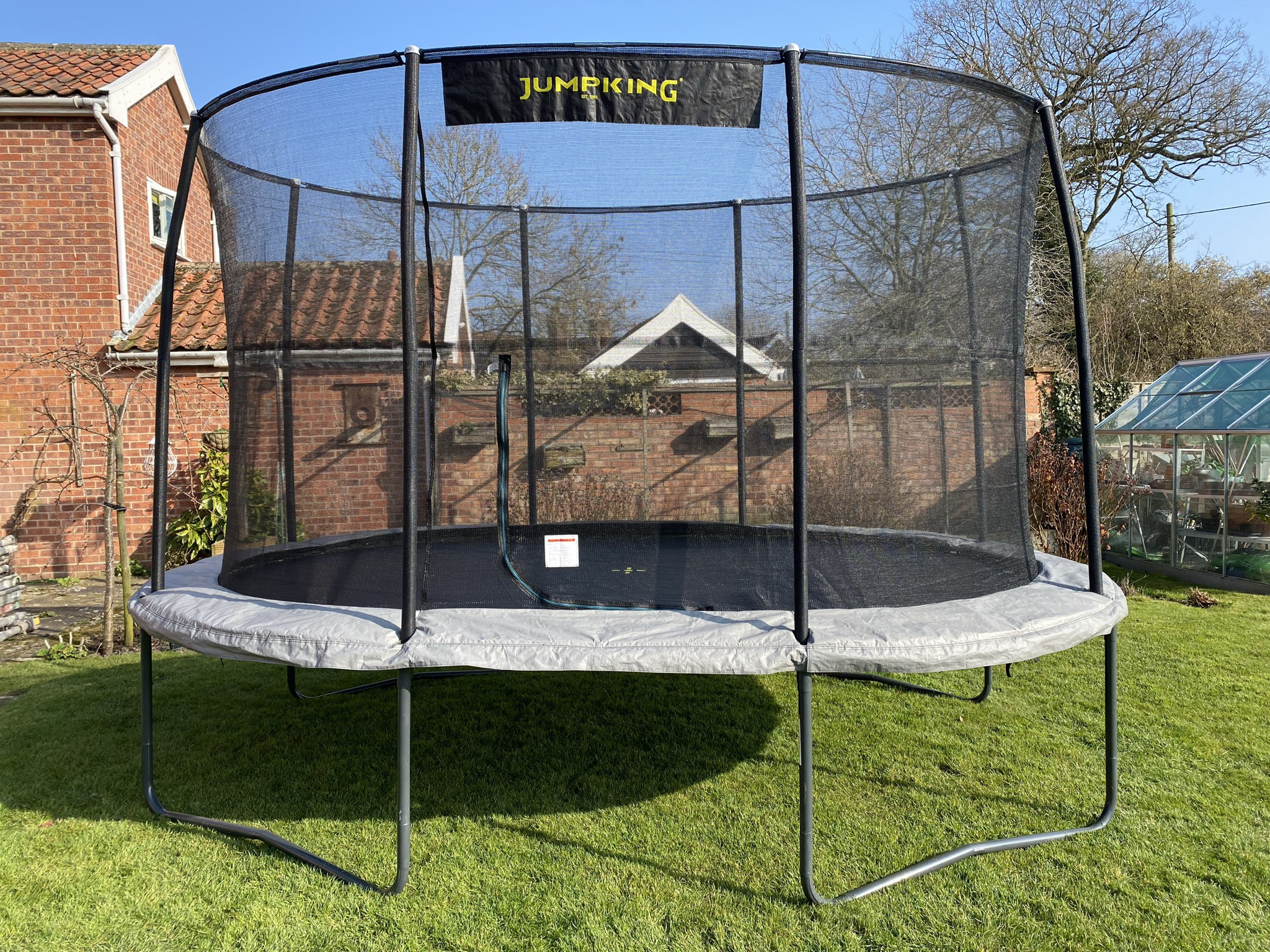 JumpKing 8ft x 11.5ft JumpKing Oval Combo Pro Trampoline with Safety Enclosure Wayfair