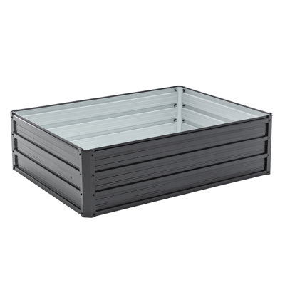 4x3x1ft Metal Raised Garden Bed for Vegetables and Flowers
