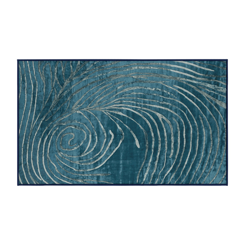 Machine Washable Gray Area Rug, Runner 2' x 4'