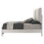 Lit Veda avec DEL, blanc perle, revêtement gris Boucle-112254030