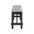 1Pc Upholstered Seat Wheat Charcoal Finish Bench