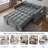 3-in-1  Convertible Sofa With Adjustable Backrest, 2 Side Pockets And 2 Pillows-1428339340
