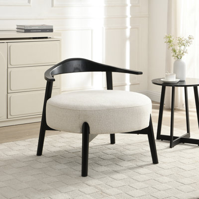 Chaise d'appoint rembourrée, chaises de salon modernes, fauteuil de lecture pour chambre à coucher au soleil, beige, supporte 300 lb