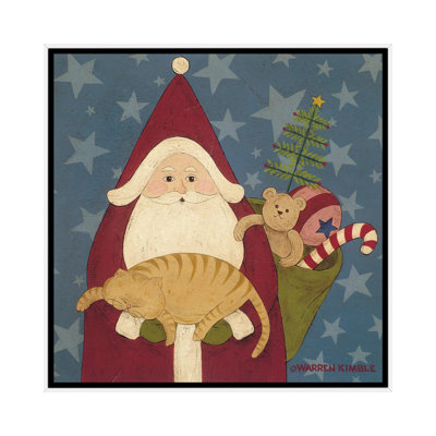 Père Noël - reproduction d'art murale - toile encadrée