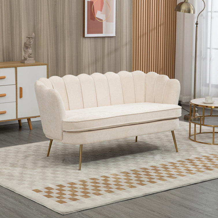 Shay 59.2" Flared Arm Curved Loveseat