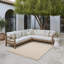 Tapis intérieur / extérieur beige / ivoire à fines rayures Tavraj-655763375
