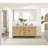 Salome 72" Double Bathroom Vanity in Weathered Fir with Grain White Engineered Stone Countertop without Mirror