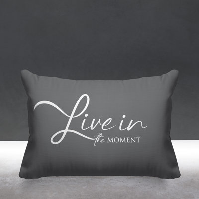 Aspire Live in the Moment Outdoor Rectangular Pillow Cover & Insert